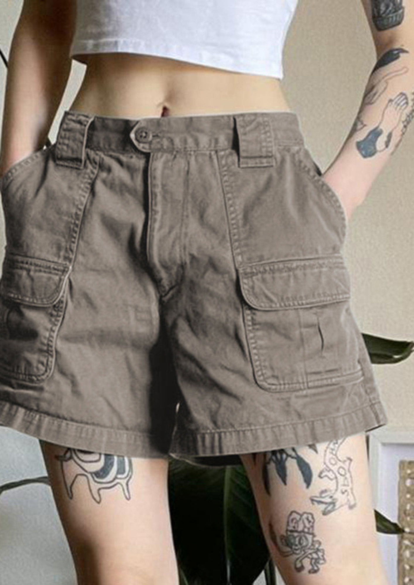 Denim cargo shorts - BSK Teen | Cargo shorts women, Cargo shorts, Denim