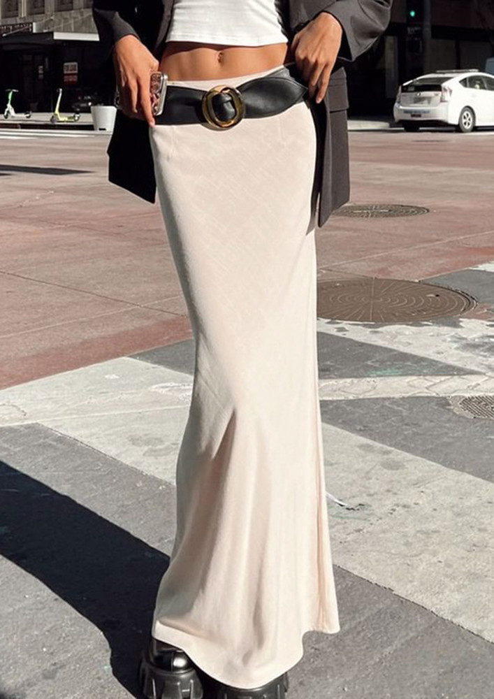 STRAIGHT LOW-RISE Y2K MAXI SKIRT