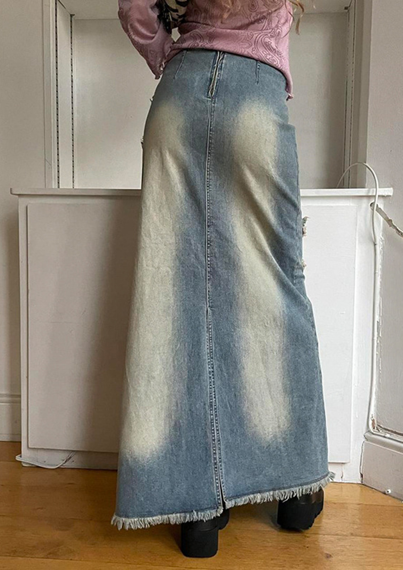 Buy Women's Maxi Pencil Jean Skirt- High Waisted A-Line Long Denim Skirts  for Ladies- Blue Jean Skirt Online at desertcartINDIA