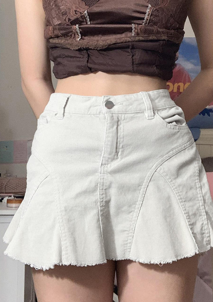 Basics Are Amazing White Mini Skirt