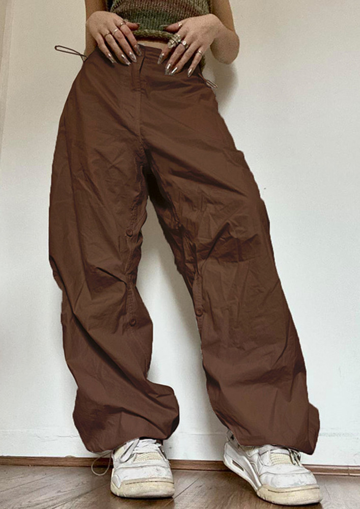 STREET STYLE BROWN PARCHUTE TROUSER