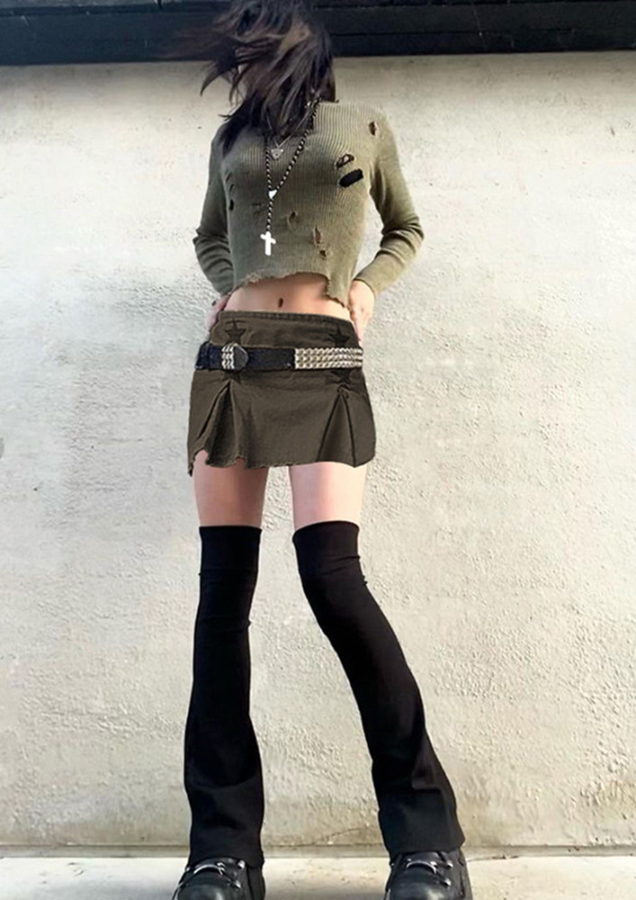 Starstuck Army Green Skirt