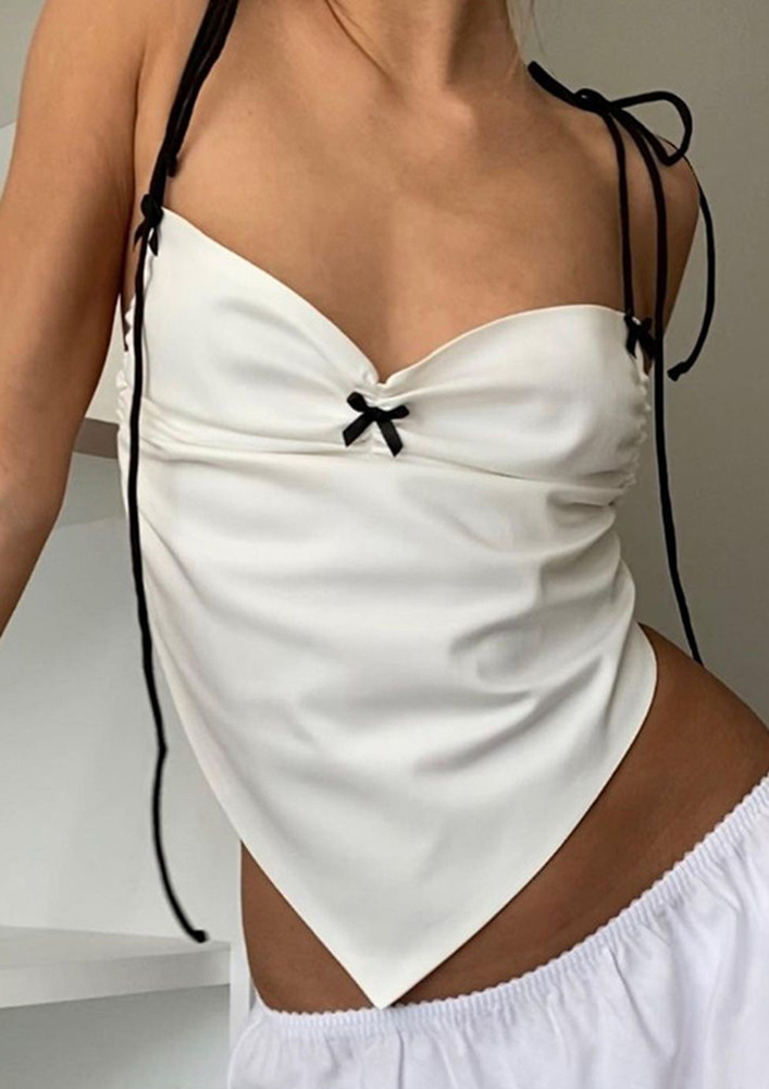 BACKLESS WHITE HANDKERCHIEF CAMI TOP