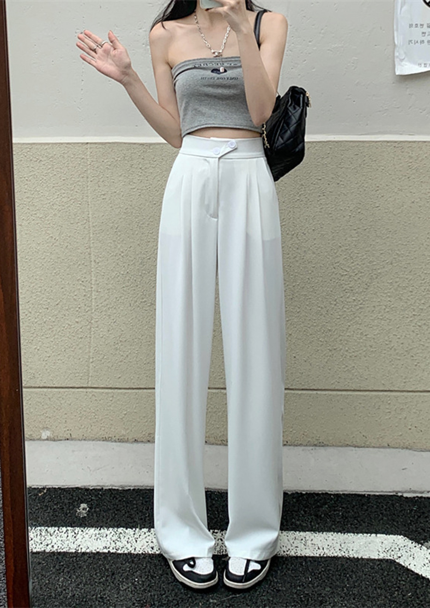 White Pant for Women | Ankle Trousers women | SAINLY-saigonsouth.com.vn