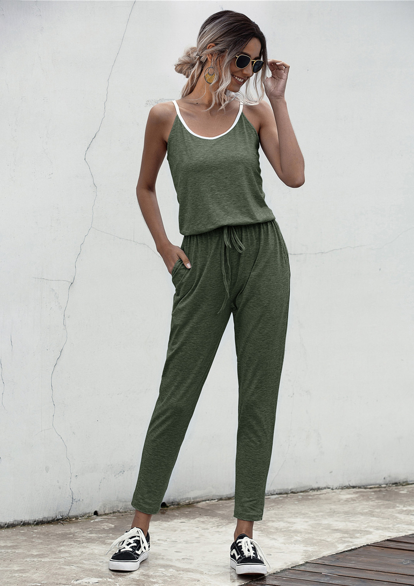FEEL THE WORLD GREEN JUMPSUIT