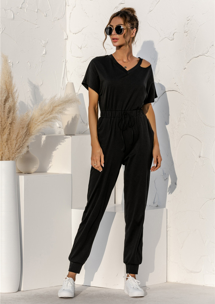 Desired To Be Yours Black Jumpsuit