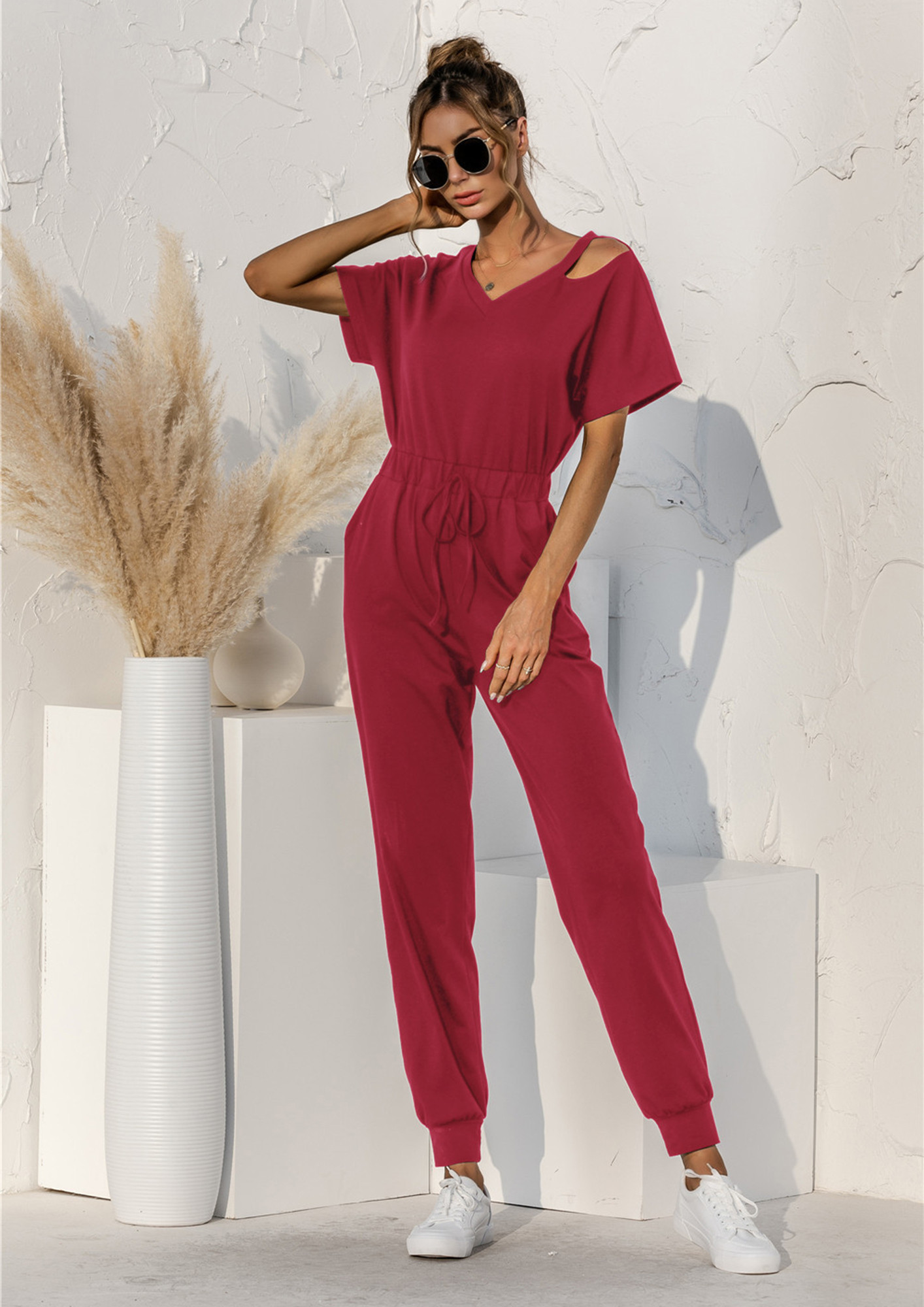 DESIRED TO BE YOURS RED JUMPSUIT