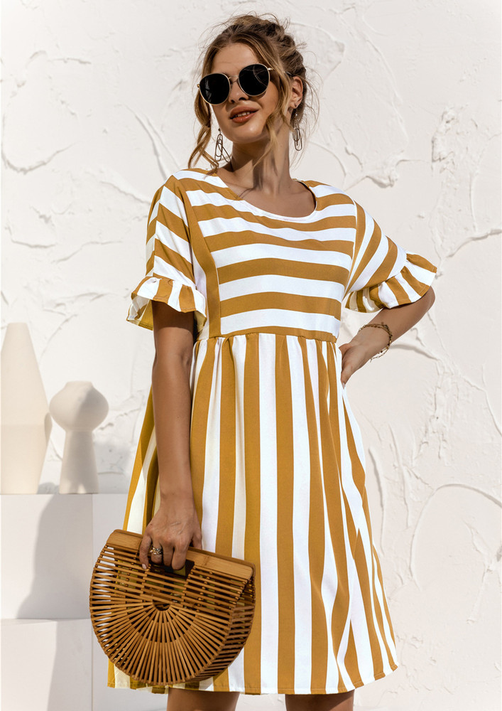 Stripes And Sun Yellow Dress