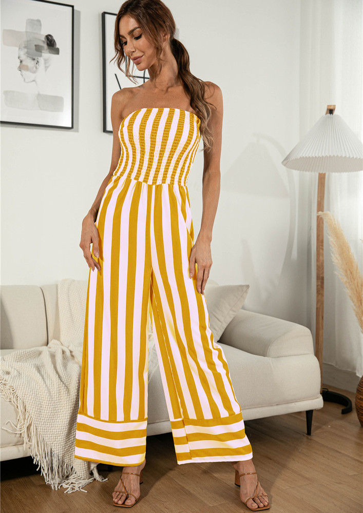 Stripes In My Dreams Yellow Jumpsuit