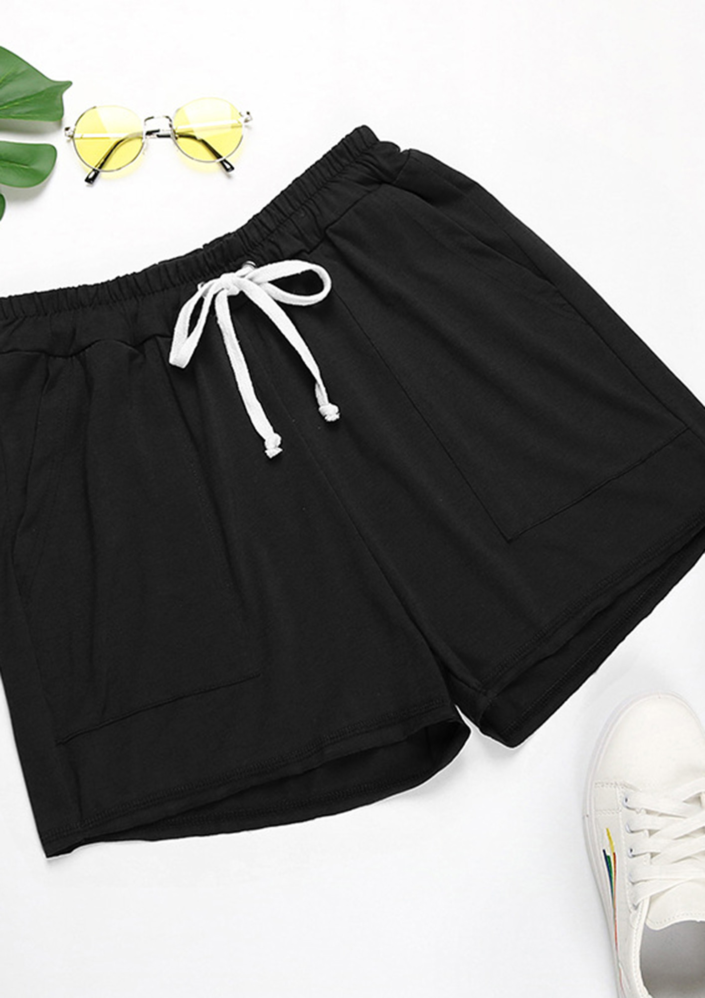 Fashionable black shorts for girls and ladies.