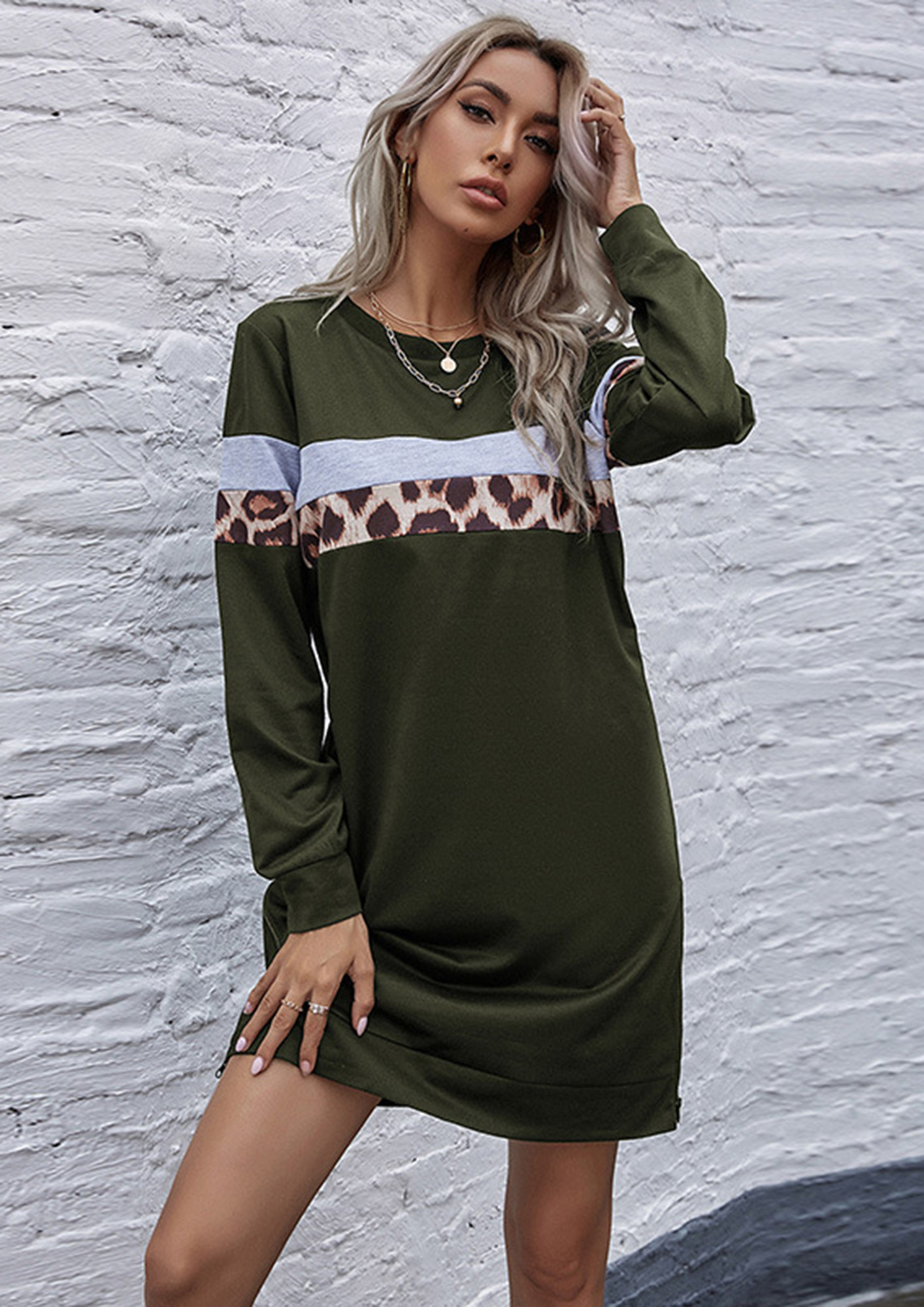 Army Green Dress - Cupcakes & Cashmere