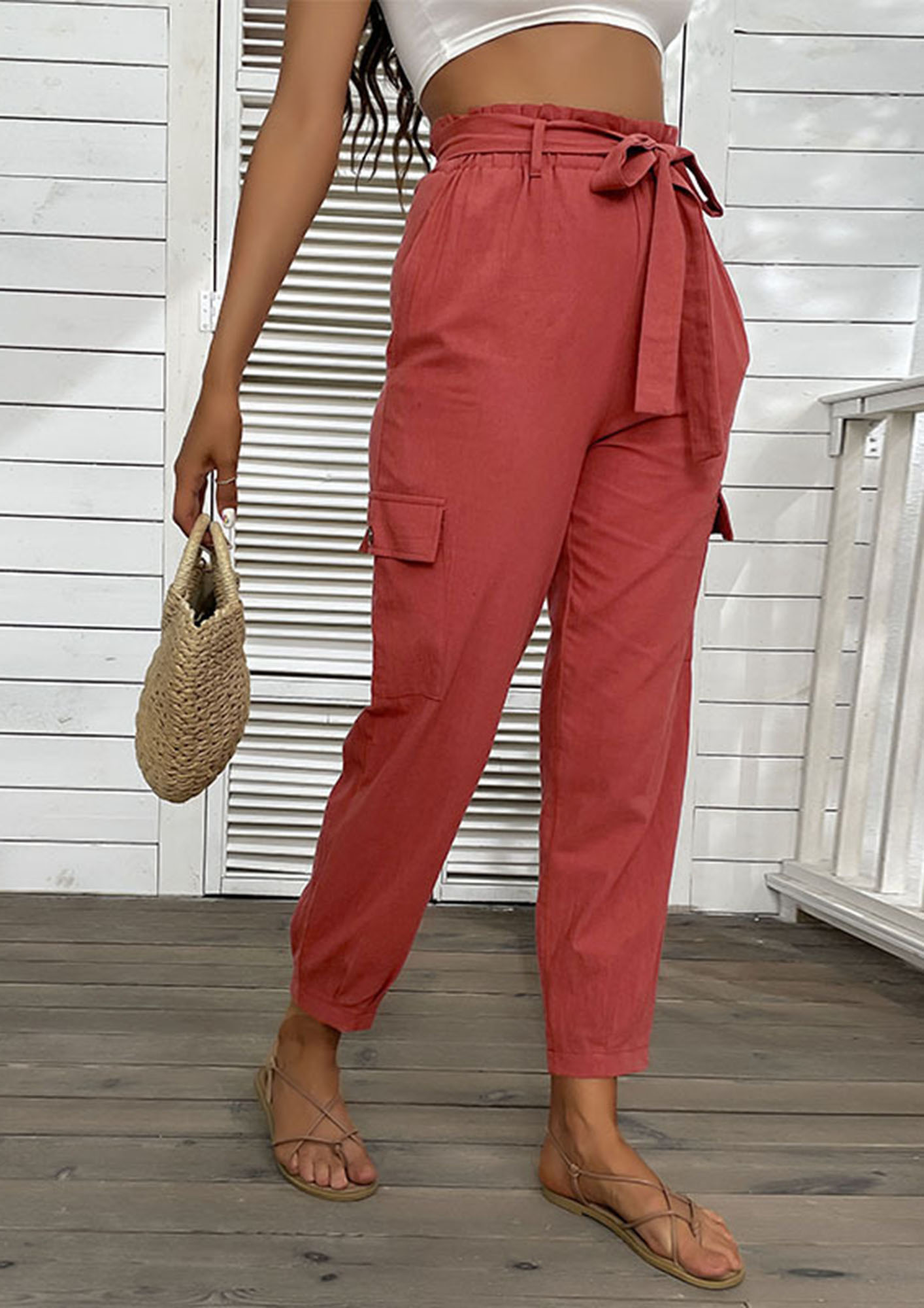 Buy TURNED OUT CLASSY RED PANTS for Women Online in India