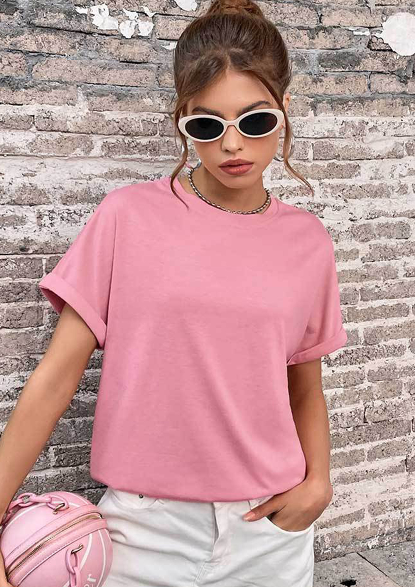 LOUNGE IN COMFORT PINK T-SHIRT