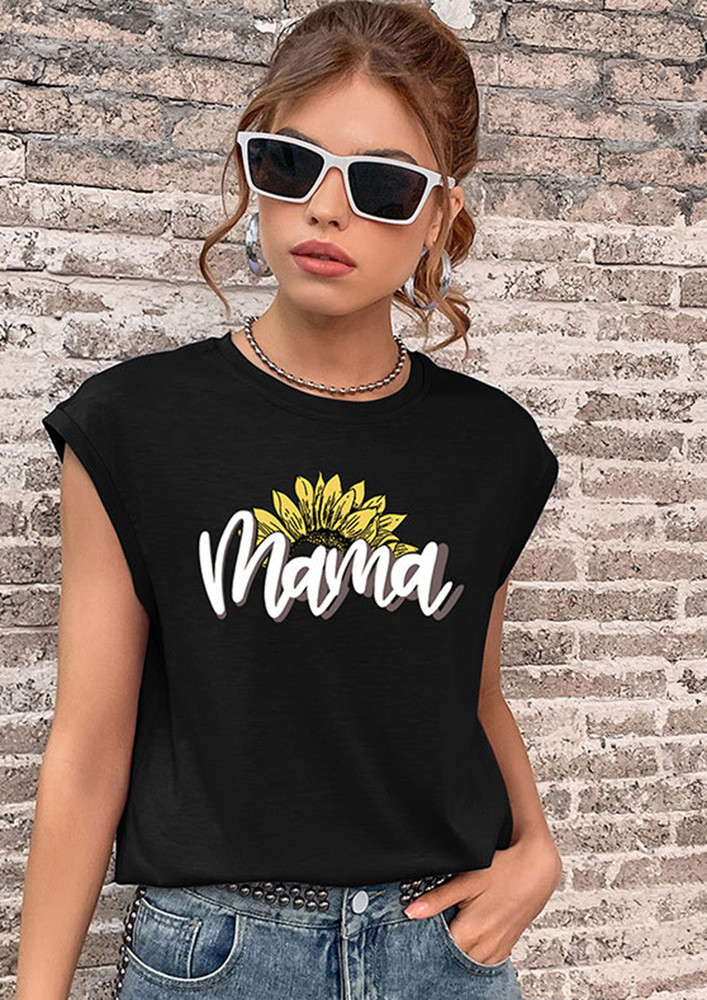 Sunflower Mama Black T-shirt