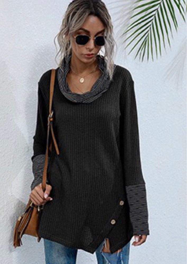 Cozy-enough Charcoal Black Knitted Jumper