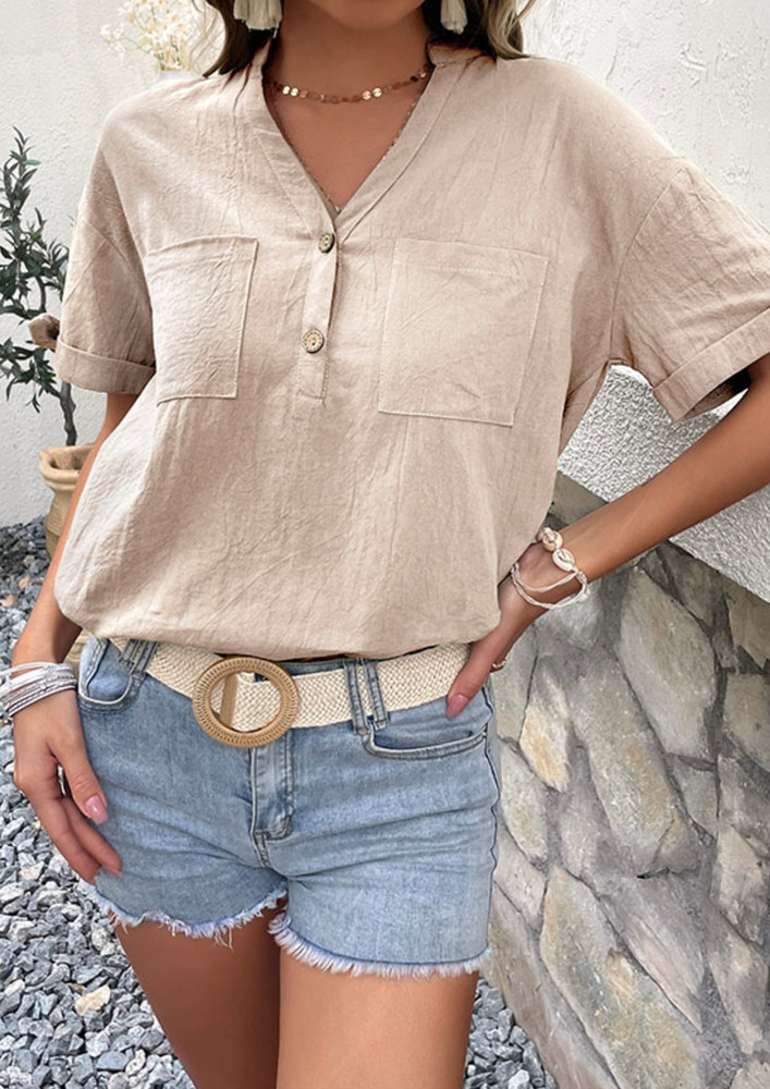 Casual And Chill Apricot Blouse