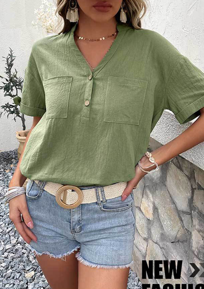 Casual And Chill Green Blouse