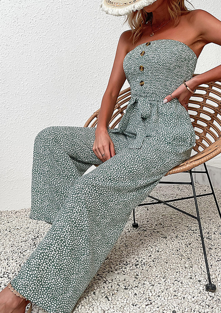 Tube In My Mind Green Jumpsuit