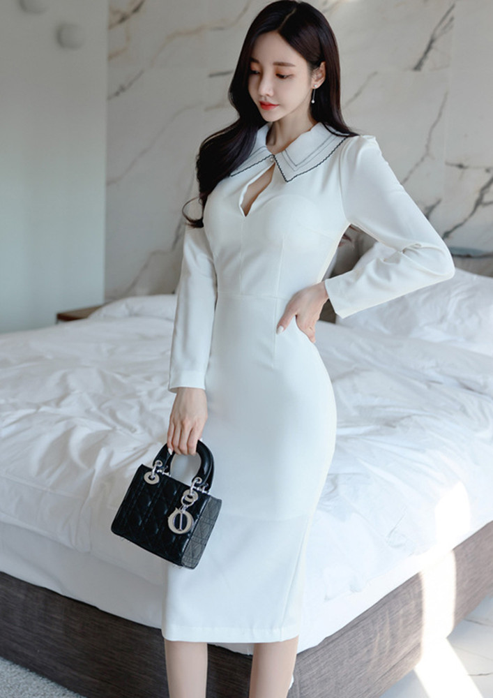 CLASSICALLY THRIVING WHITE DRESS