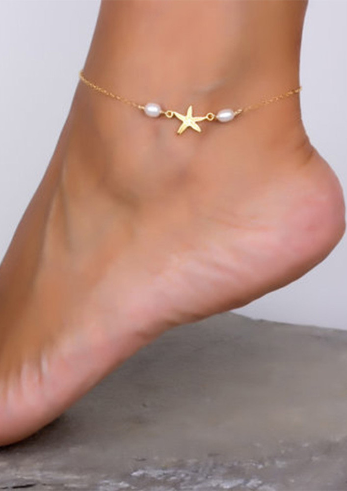 Gold Plated Starfish Anklet