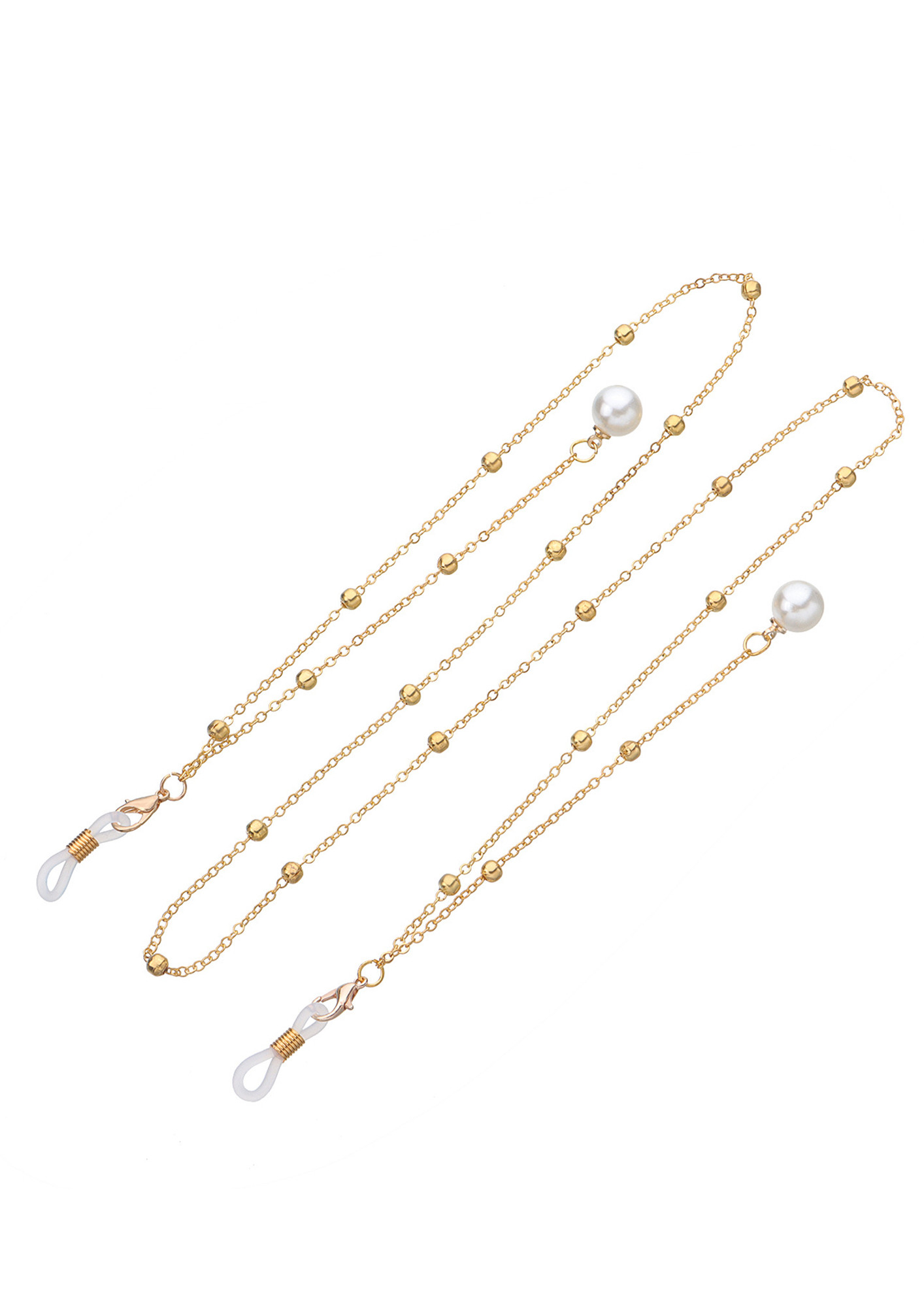 GOLDEN PEARLS GLASS CHAIN