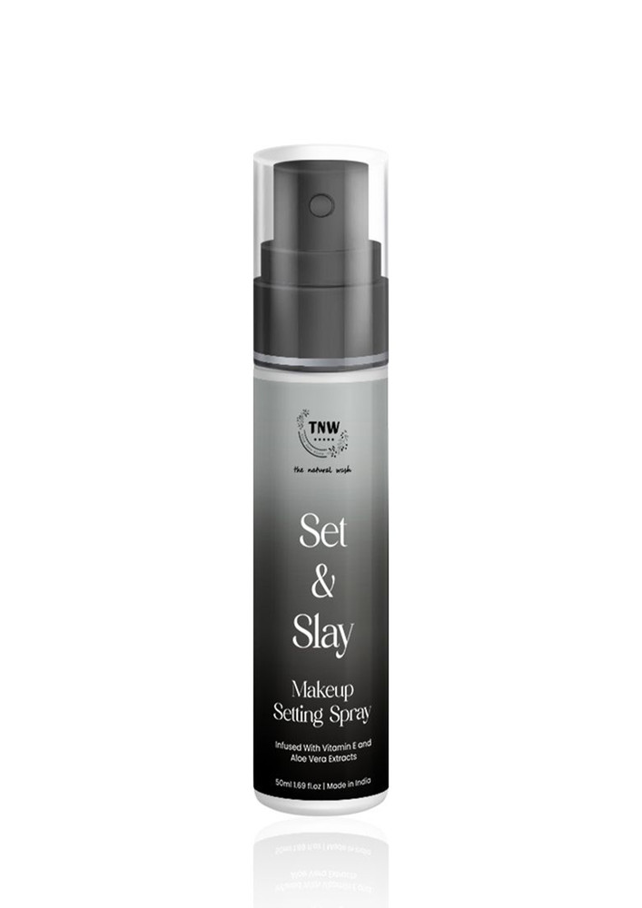 TNW -The Natural Wash Set and Slay Makeup Setting Spray with Vitamin E and Aloe Vera Extracts | Sets Makeup | Fixer | Makeup Fixer