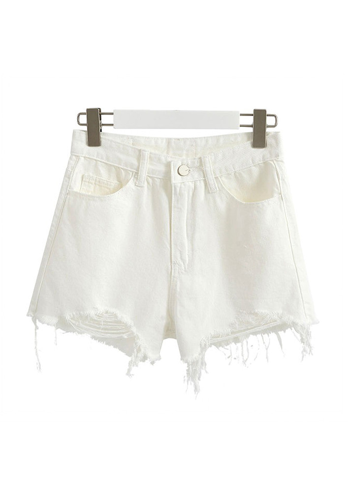 Fallin' For Summer White Denim Shorts