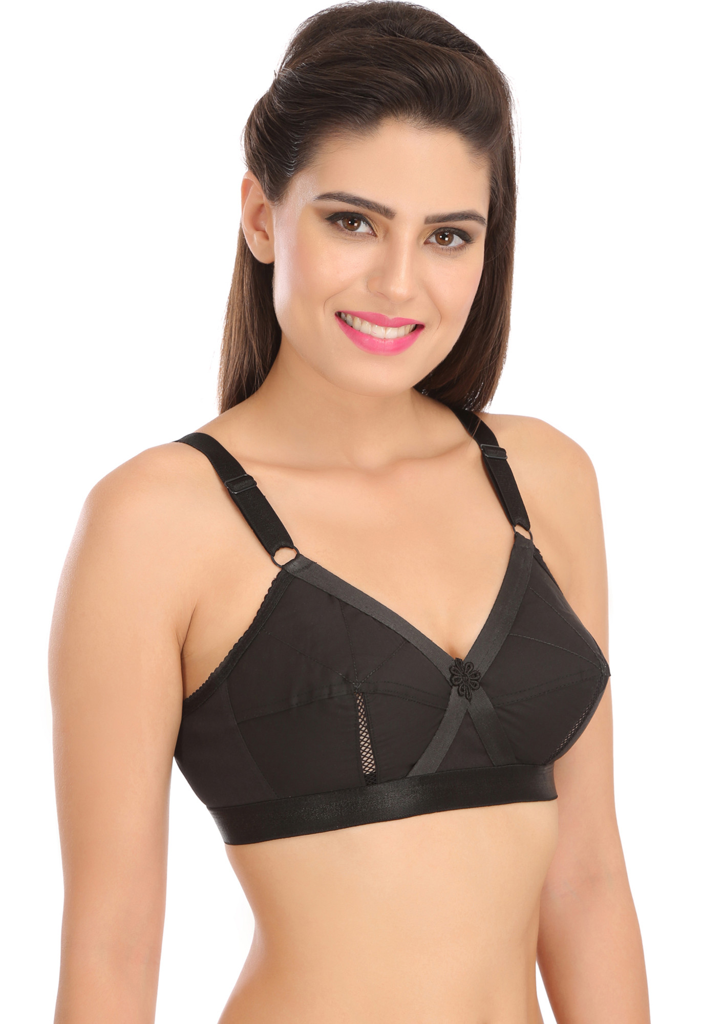 SONA Women's Cotton Perfecto Full Coverage Non-Padded Bra (Assorted_30B)  Pack of 2 at  Women's Clothing store