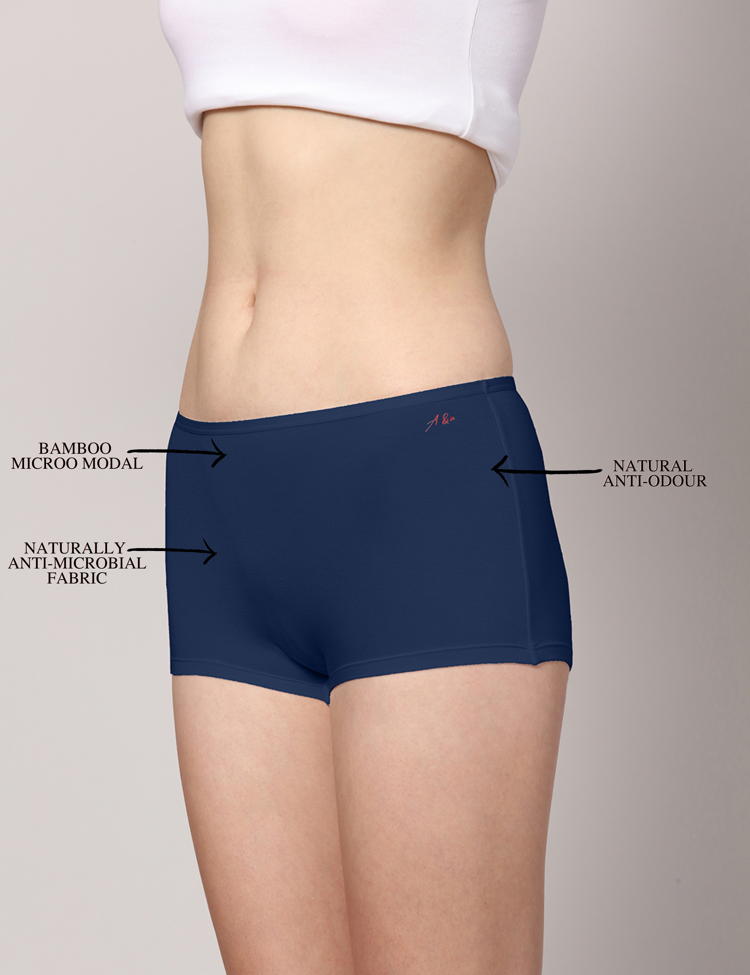 Women's Moisture Wicking Underwear, Boyshort Brief