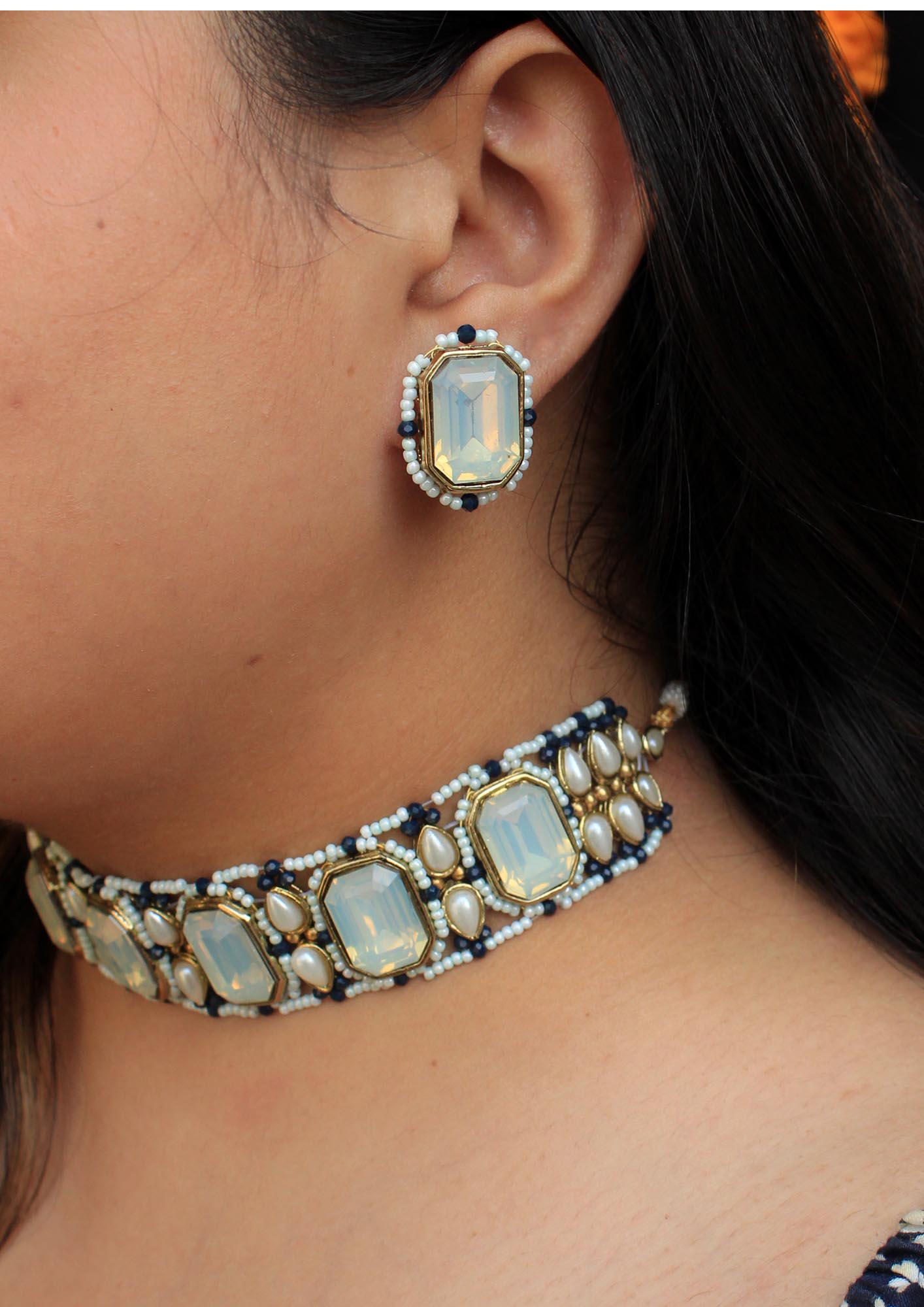 Buy Bridal Pearl Earrings, Pearl Drop Crystal Earrings, Pearl Drop Earrings,  Octagon Bridal Crystal Earrings, Bridesmaids Crystal Earrings Online in  India - Etsy