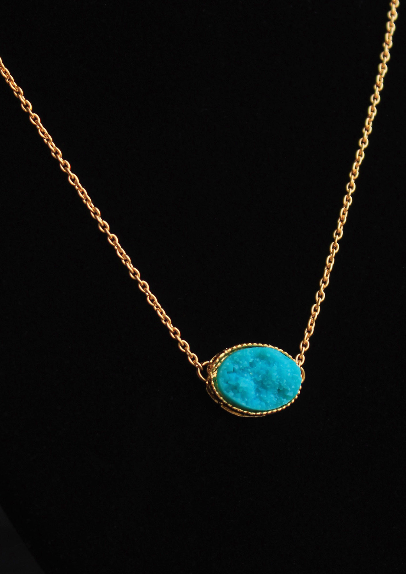 Designs By Steve 14 Karat Druzy Quartz Necklace – Williams Jewelers