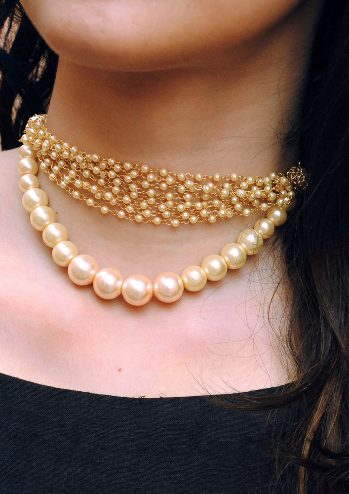 Pearl Choker Necklace-acn029