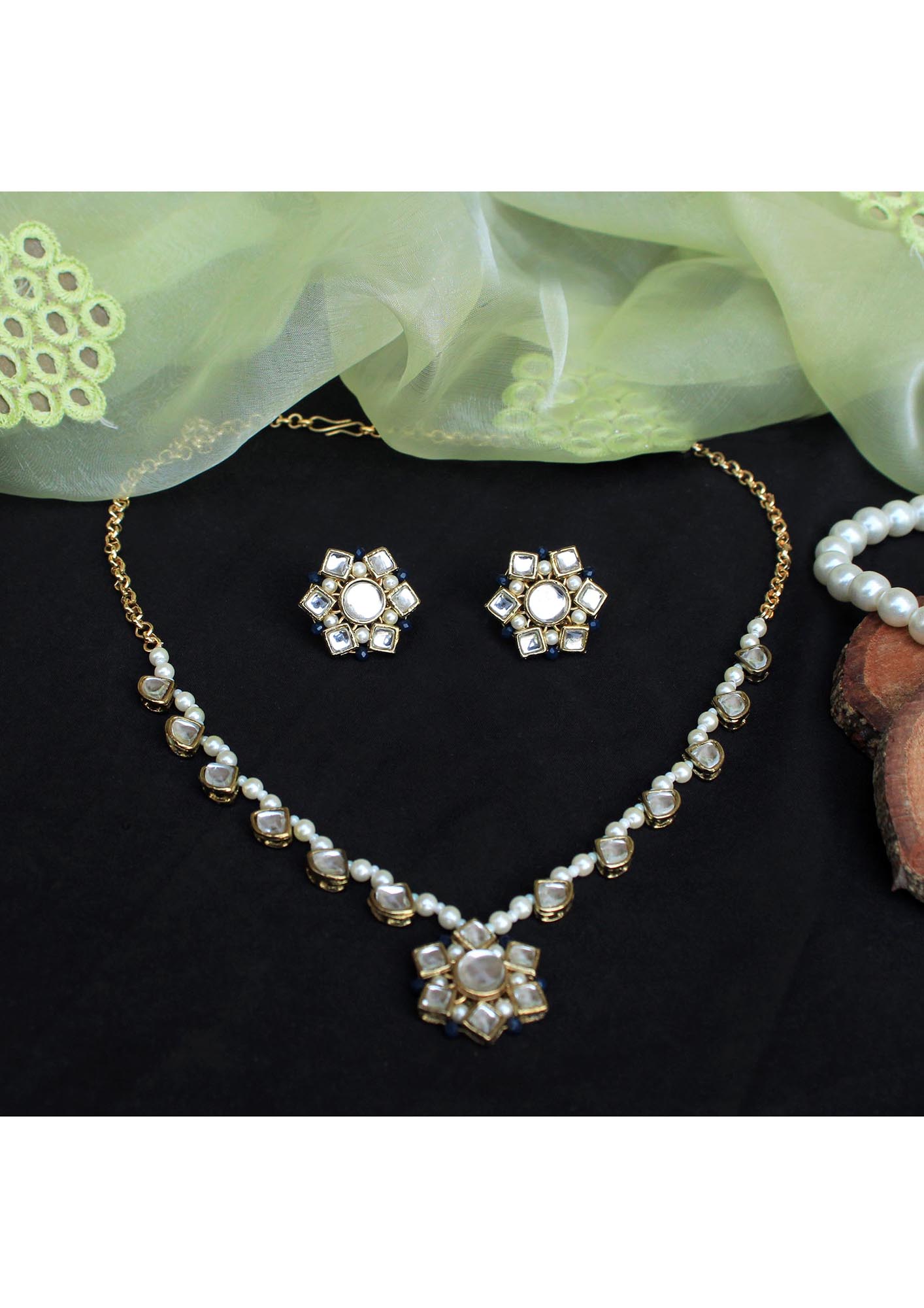 Kundan Blossom Necklace Set