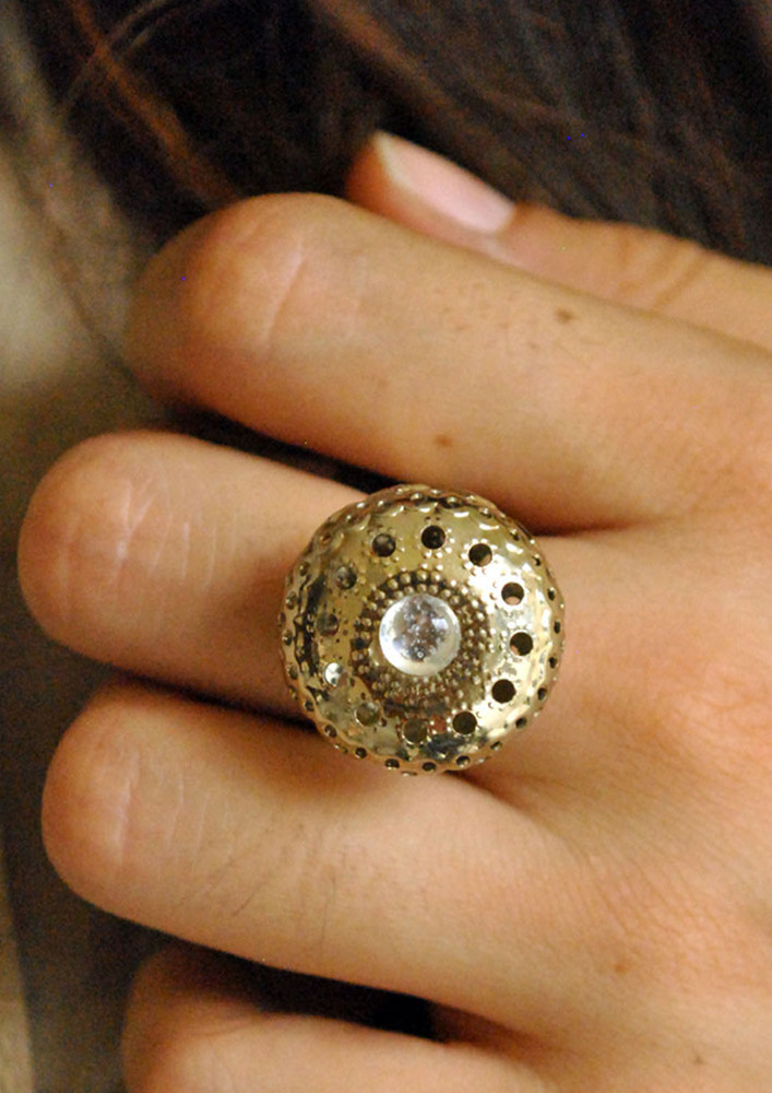 Oxidized Dome  Ring
