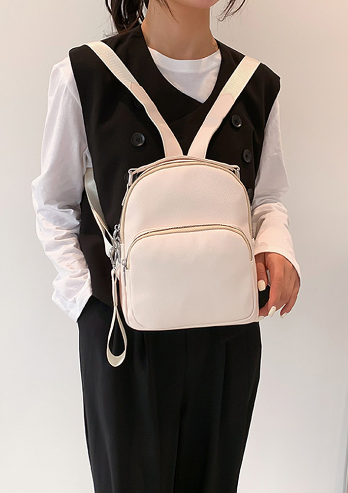 OFF-WHITE ADJUSTABLE STRAP SMALL BACKPACK