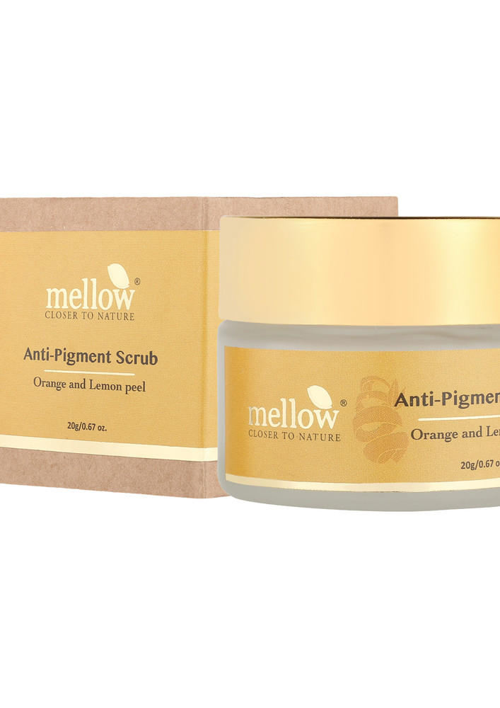 Mellow Anti Pigment Face Scrub With Orange And Lemon Peel To Remove Pigmentation And Blackheads-antipigment