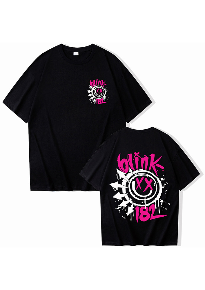 Crew Neck Black Graffiti T-shirt