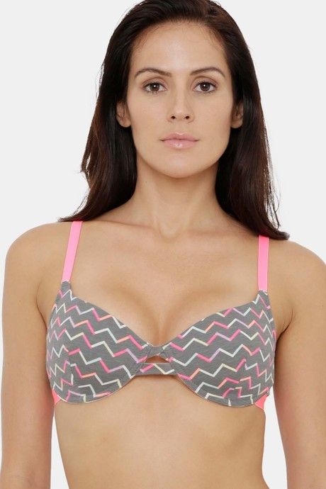 Candour London Padded Non Wired Medium Coverage T-Shirt Bra - Multiprint