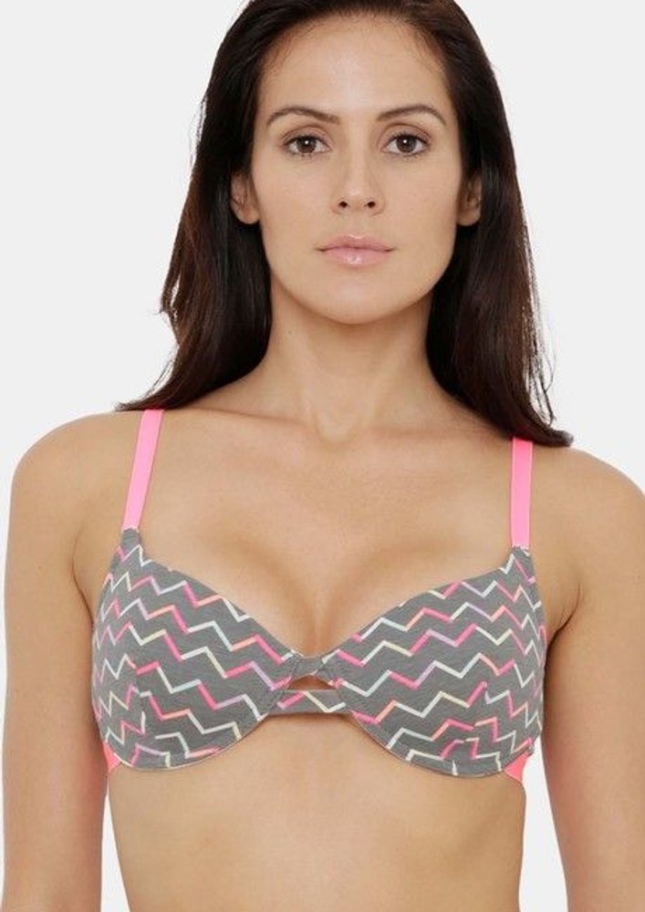 Candour London Padded Non Wired Medium Coverage T-Shirt Bra - Multiprint