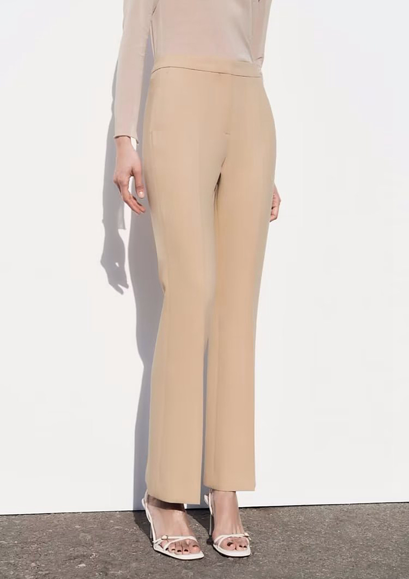 Buy CASUAL OFF-WHITE TWILL TROUSER for Women Online in India