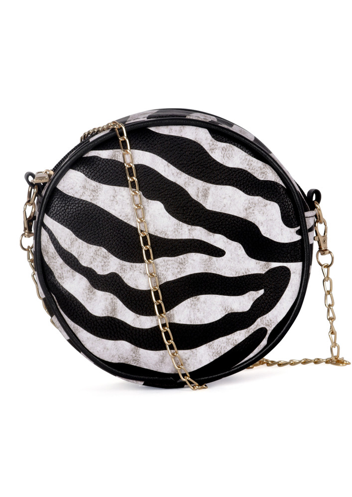 Black Zebra Sling Bag