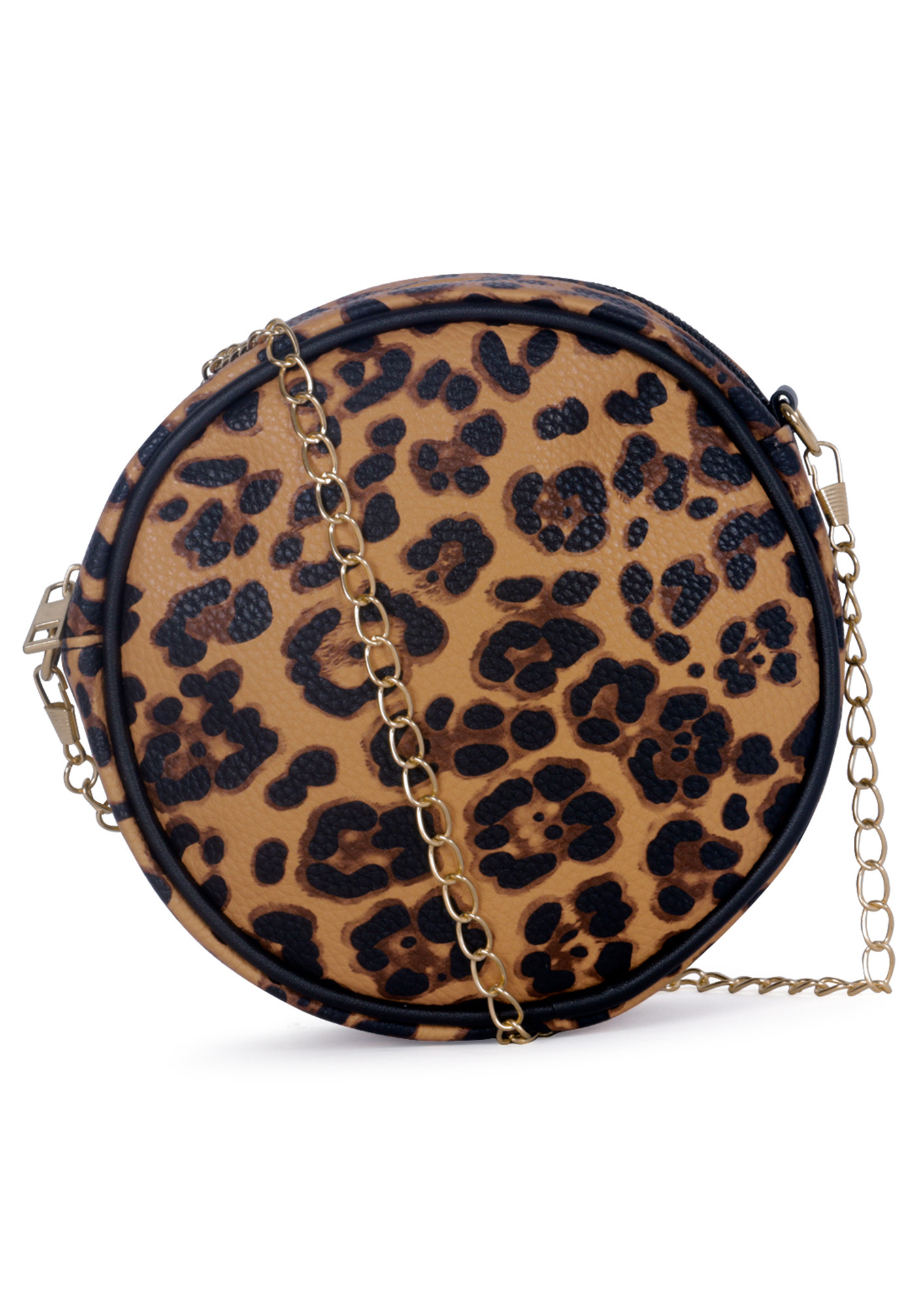 Tan Leopard Sling Bag