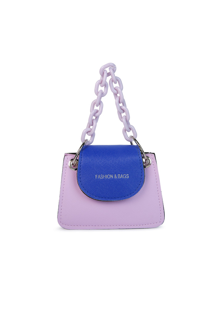 Round Flap Mini Statement Bag in Lilac