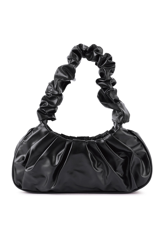 Black Handheld Hobo Bag