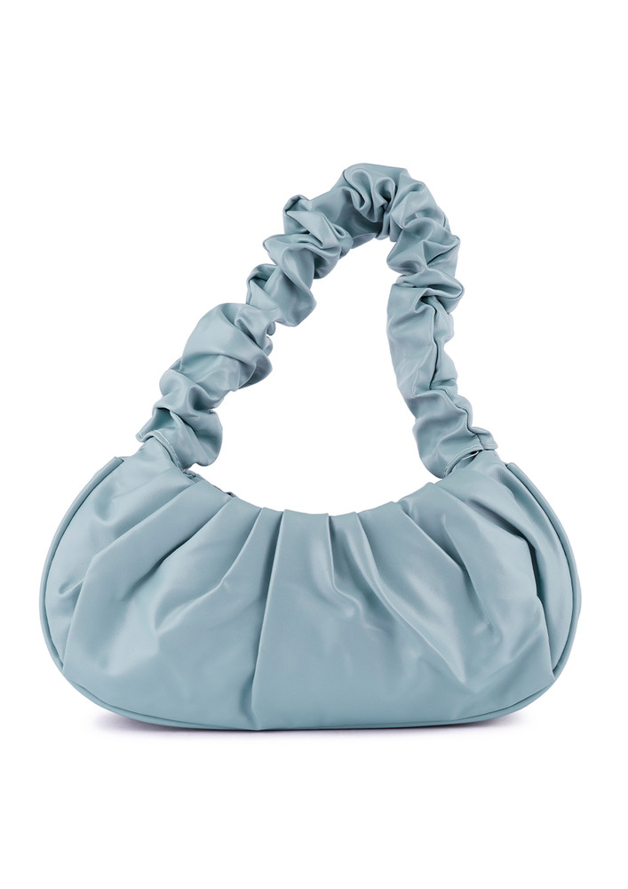 Blue Handheld Hobo Bag