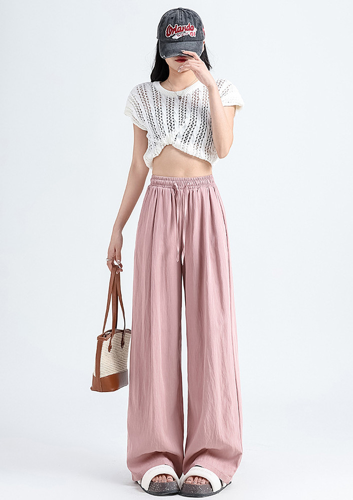 Pink High-waisted Ultra Wide Pants