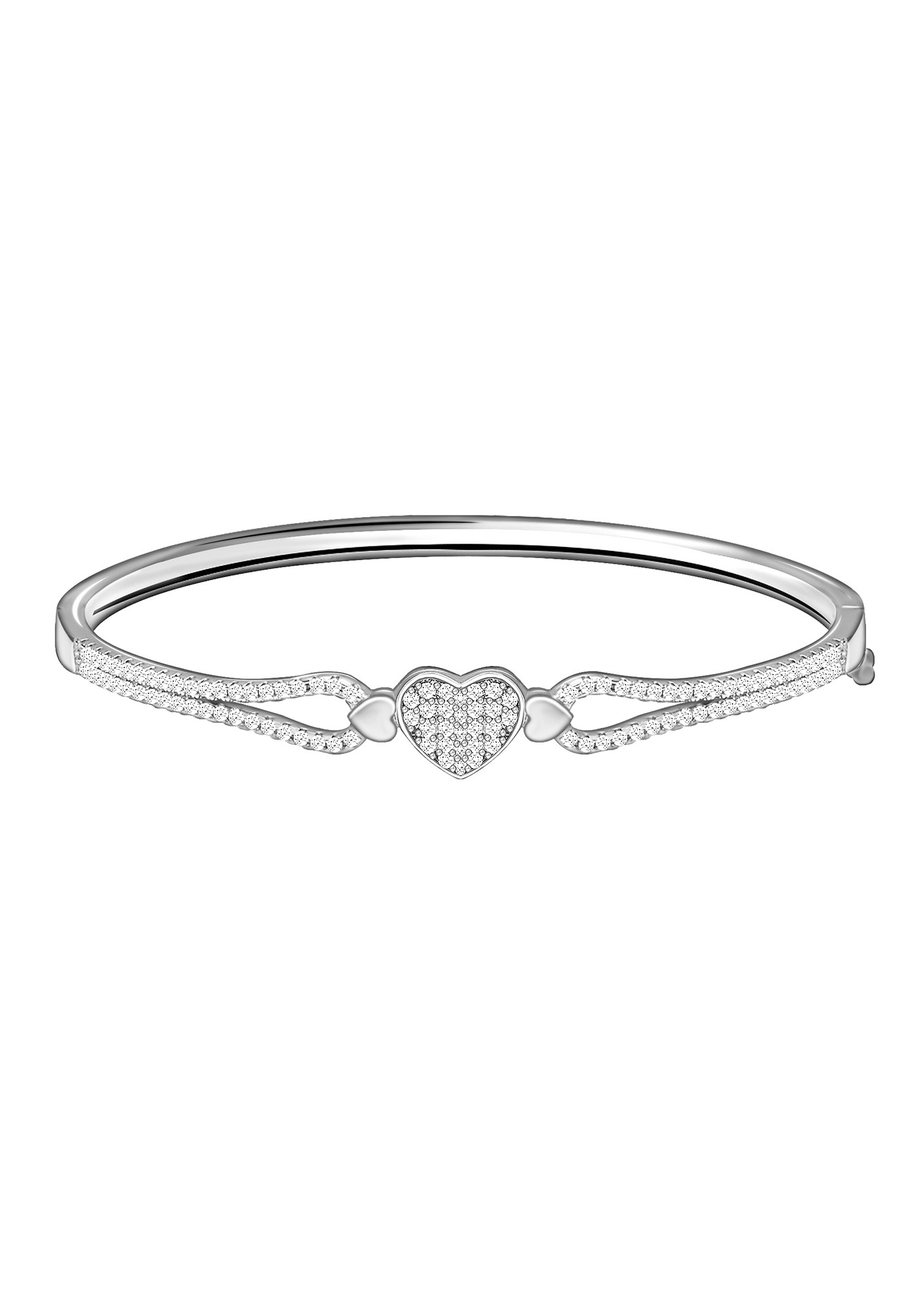 Sterling Silver Two Hearts Bracelet – Alice – Weddings Gifted