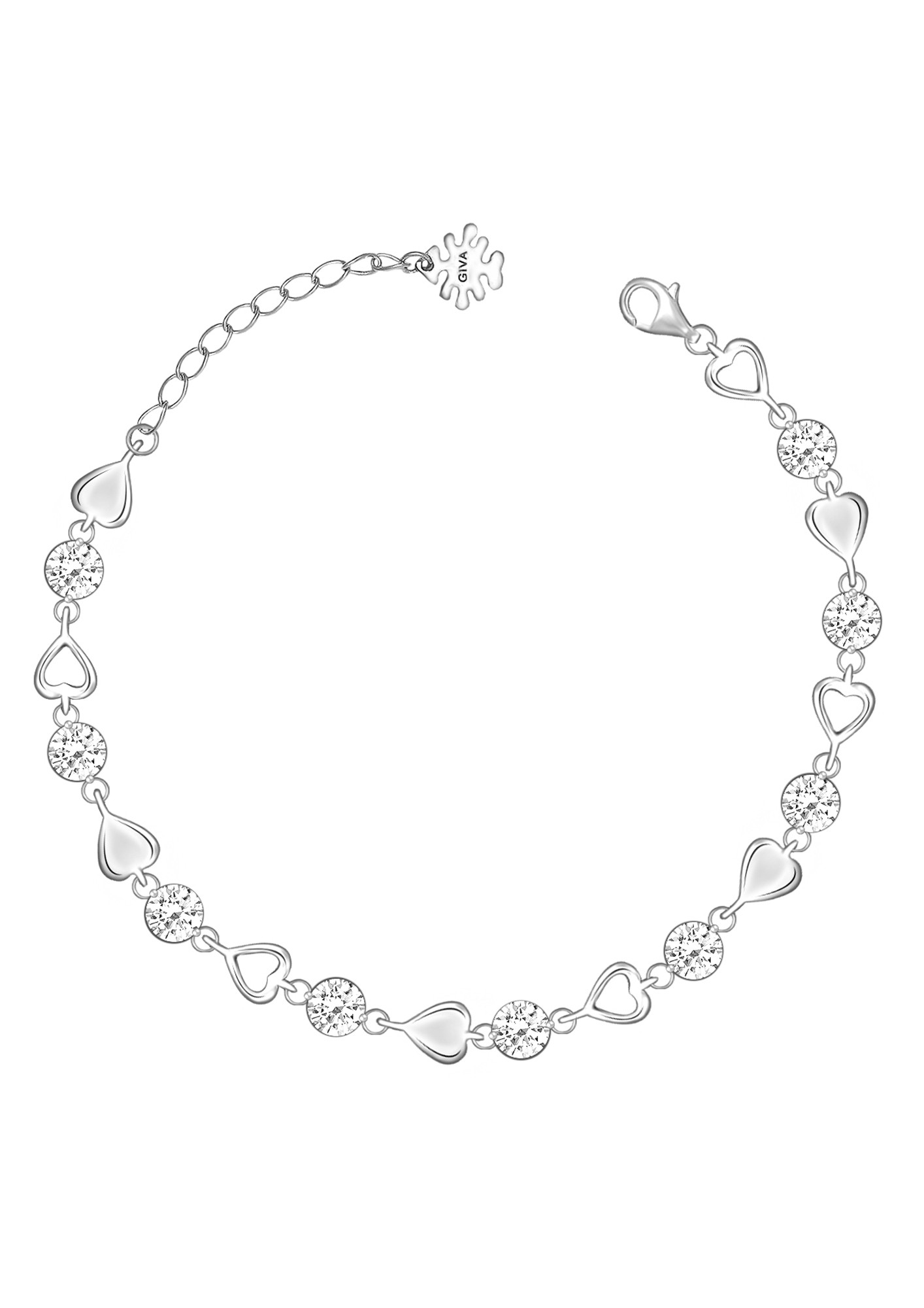 GIVA 925 Sterling Silver Interlocked Heart Duo Bracelet | Gifts for  Girlfriend, Gifts for Women & Girls| With Certificate of Authenticity and  925 Stamp | 6 Month Warranty* : Amazon.in: Jewellery