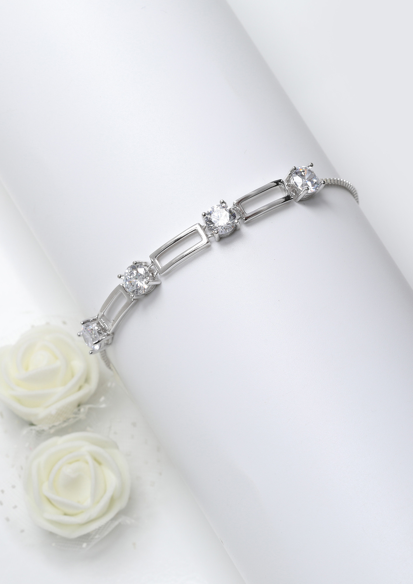 Dazzling Shiny Flexible Japanese Platinum  Rose Gold Bracelet for Wom