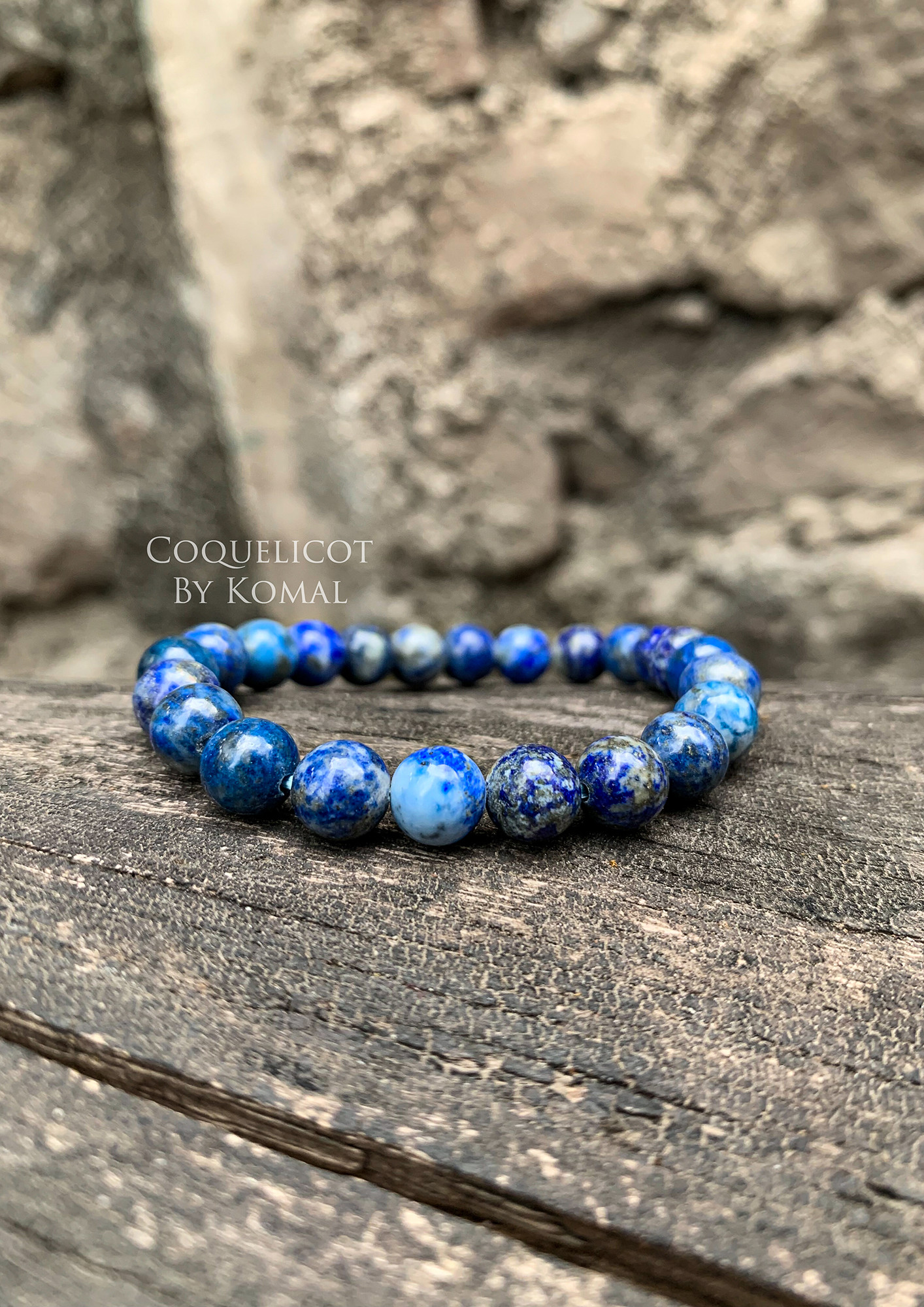 Natural Stone Blue Lapis Lazuli Bracelet at Rs 180/piece in Khambhat | ID:  23652571173